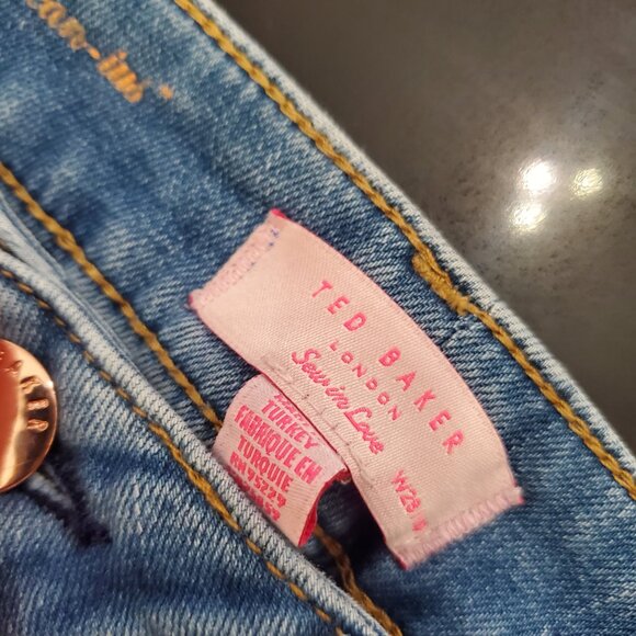 TED BAKER 28 Sew in Love Jeans Some stretch, So Soft. EUC - Picture 3 of 7